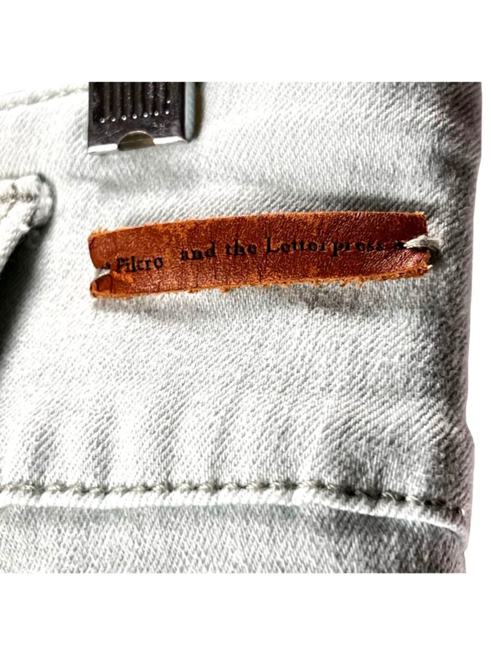 Anthropologie Pilcro and LetterPress High Rise Flare Cropped Jeans 29 Green Tabs - Picture 14 of 16